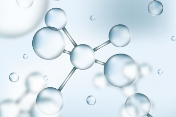 Blurred background with transparent molecules, Designed by Freepik